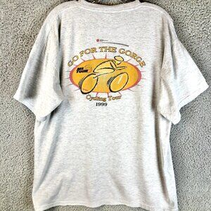 VINTAGE Bike Tour For MS 1999 Star Club T Shirt Size XL Cycling‎ Tour Bikercore